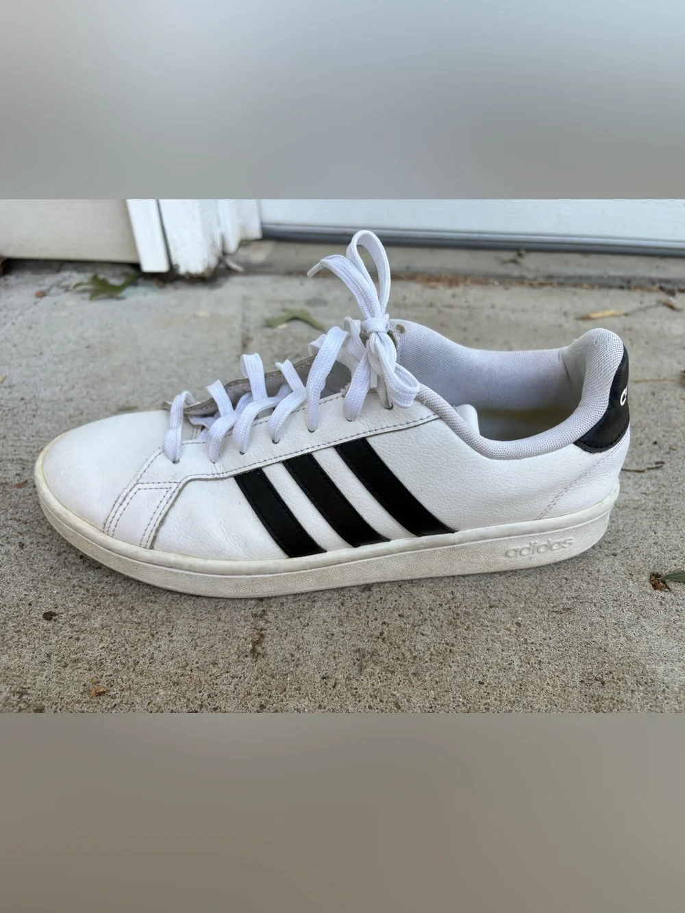adidas Grand Court Cloud White and Core Black Mens 11